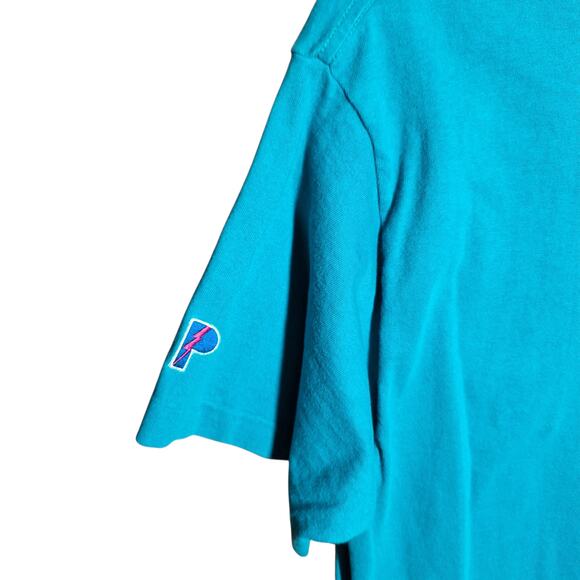 Miami Dolphins Vintage single stitch embroidered logo Pro layer tee mens M - Picture 3 of 7